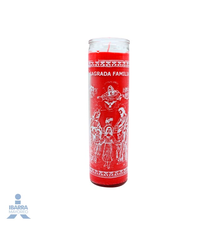 Veladora Mística Sagrada Familia Rojo 105C