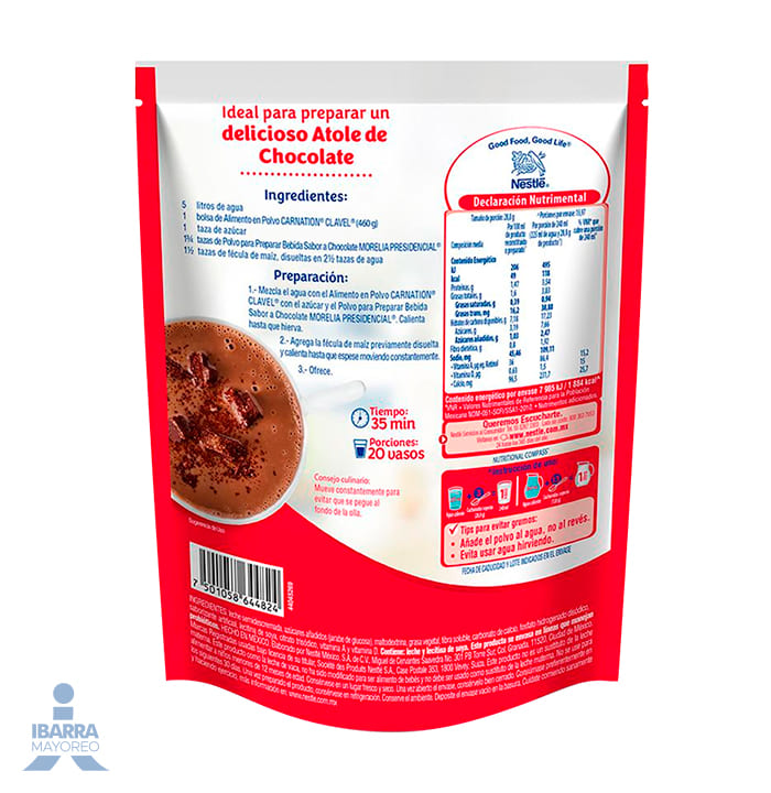 Leche Evaporada Nestlé Carnation Polvo bolsa 460 g