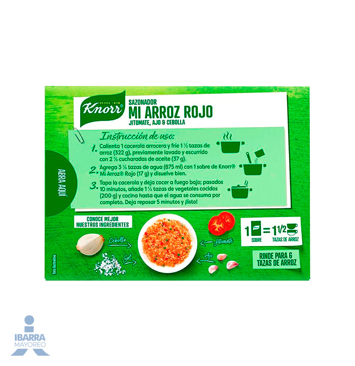 Knorr Sazonador Mi Arroz Rojo Norte 4/17 g