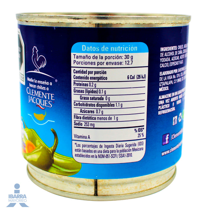 Chiles Jalapeños Enteros Clemente Jacques 380 g