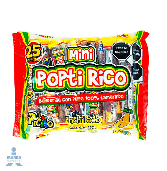 Mini Banderilla Picao Popti Rico Pulpa de Tamarindo 25 pzas.