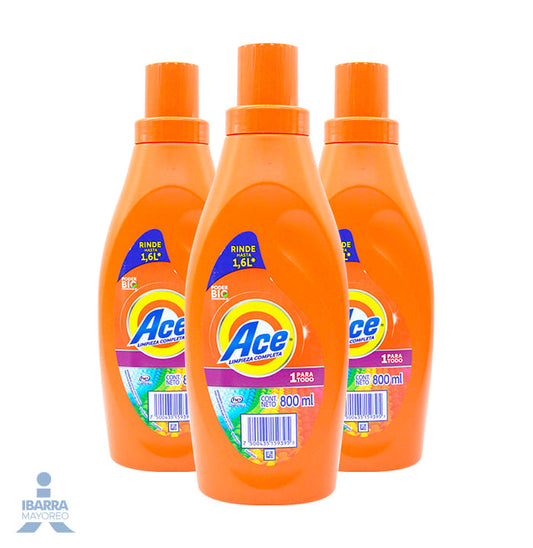 Detergente Ace 1 Para Todo Líquido 800 ml