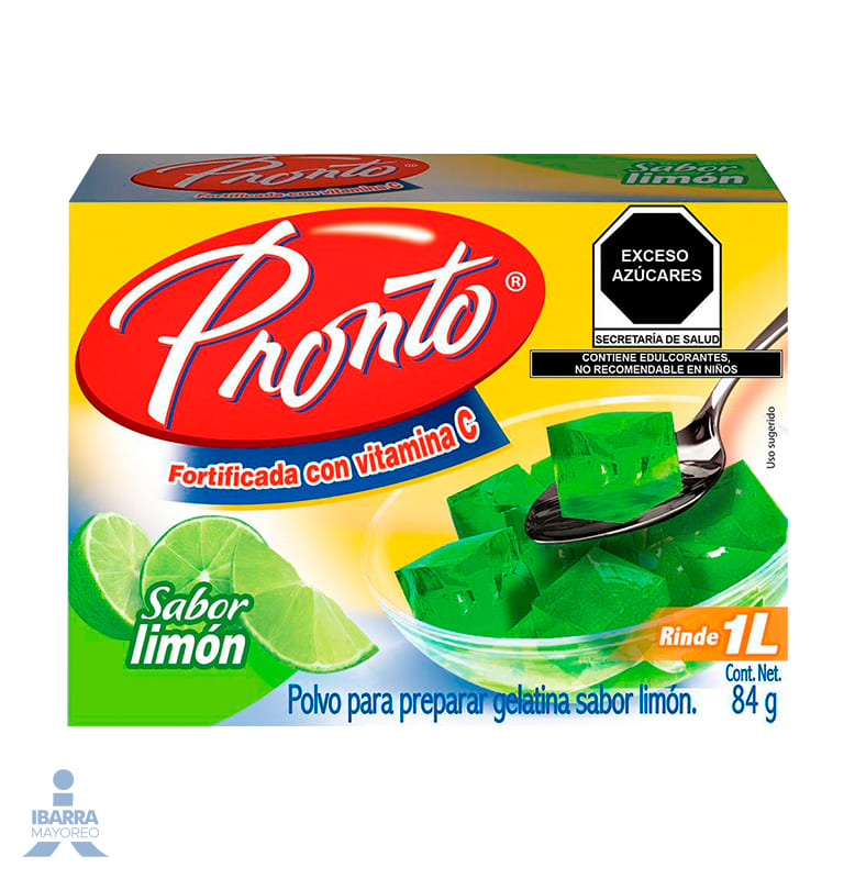Gelatina Pronto Limón 84 g