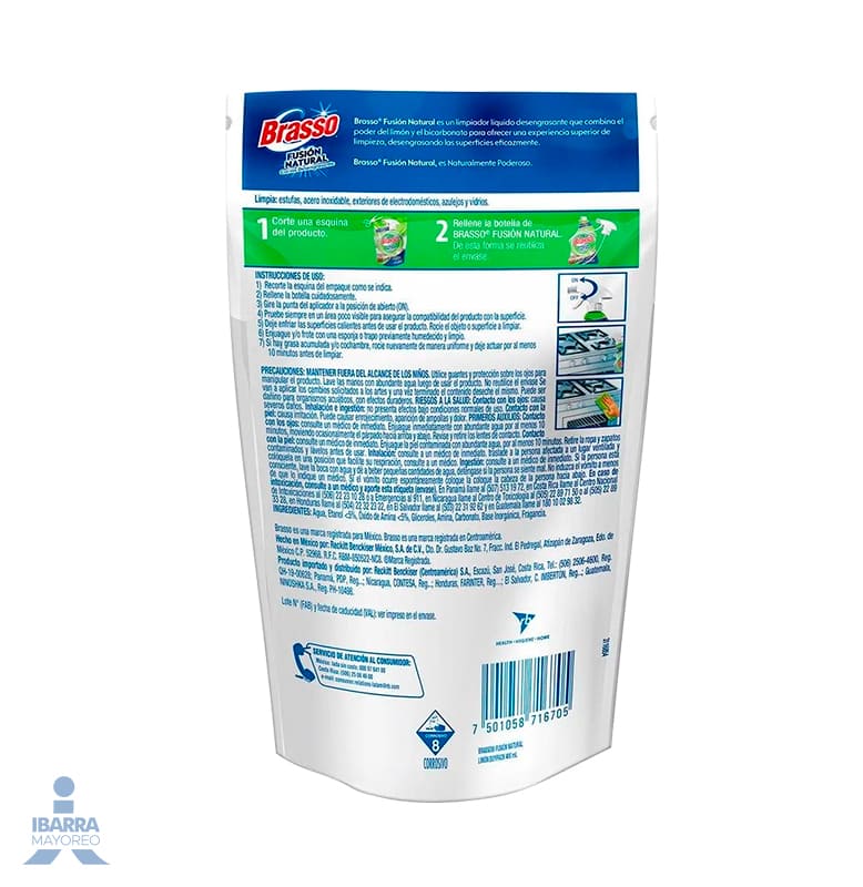 Limpiador Brasso Fusión Natural Doy Pack 400 ml