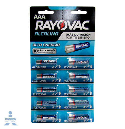 Batería Rayovac AAA Tira 10 pzas.