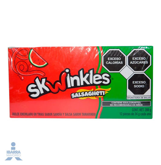 Dulce Skwinkles Salsagheti Sandía 12 pzas.
