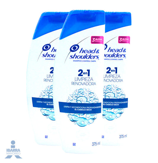 Shampoo Head & Shoulders Limpieza Renovadora 2 en 1 375 ml