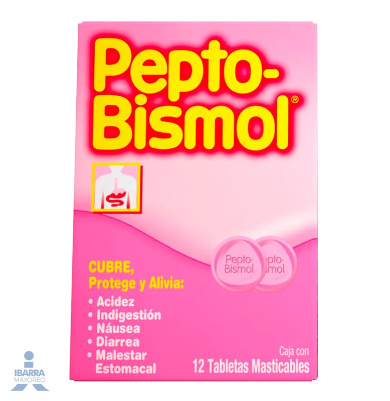 Pepto Bismol Tabletas 12 pzas.