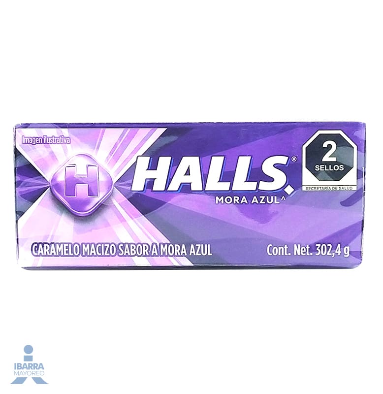 Pastilla Halls Mora Azul 12 pzas.