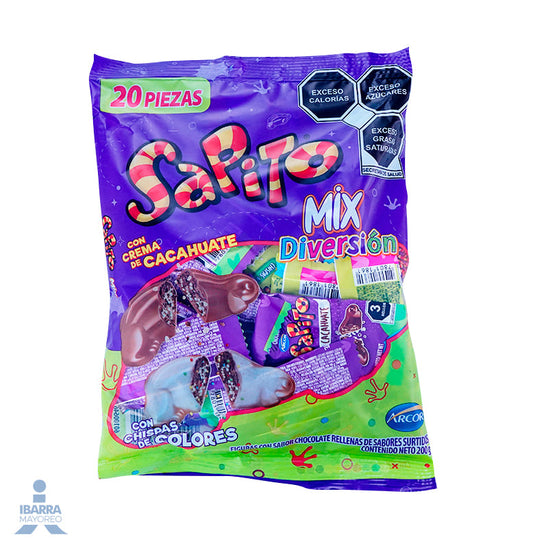 Chocolate Arcor Sapito Mix 20 pzas.