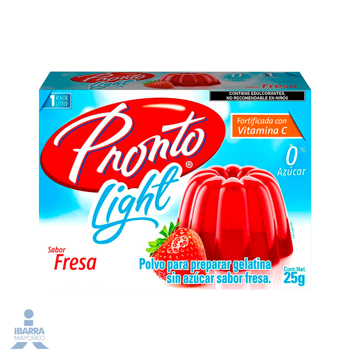 Gelatina Pronto Fresa Light 25 g