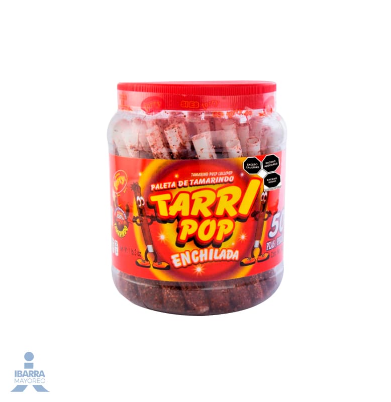 Paleta Tarry Pop Tamarindo con Chile 50 pzas.
