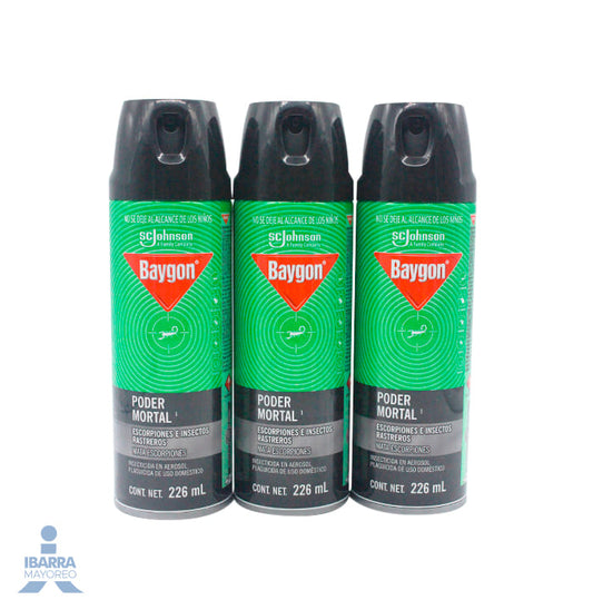 Insecticida Baygon Poder Mortal Aerosol 226 ml