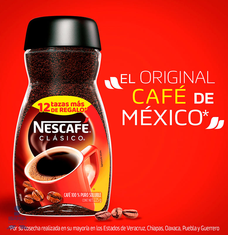 Café soluble Nescafé Clásico frasco 200 g + 25 g
