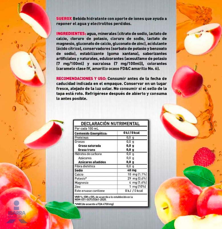 Bebida Suerox Manzana 630 ml