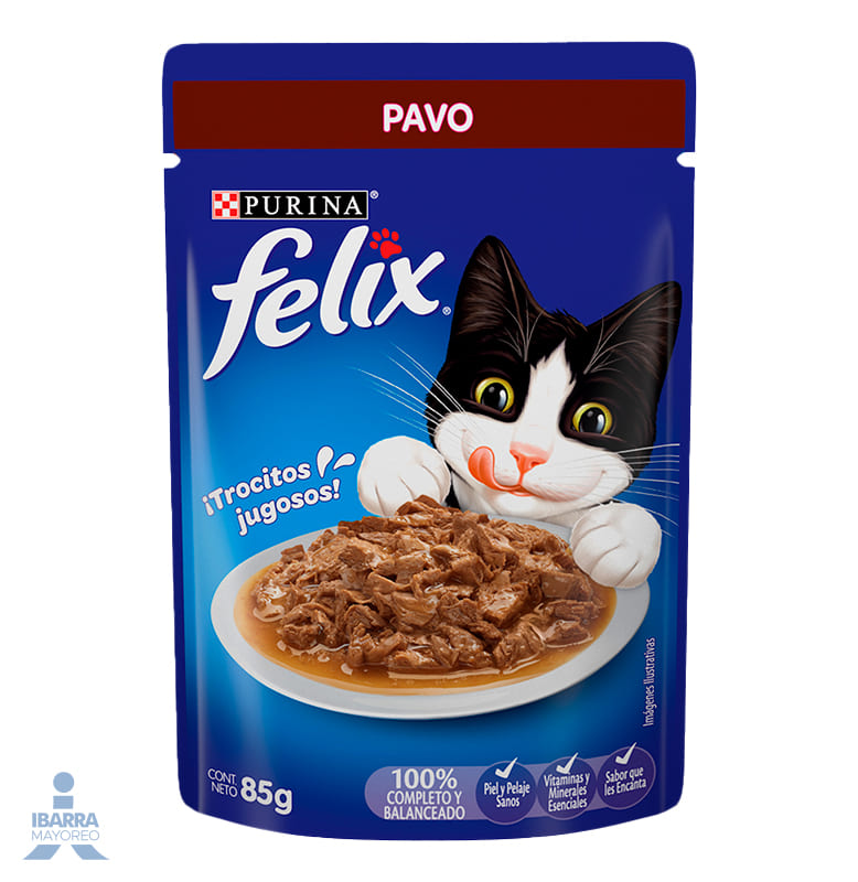 Alimento Purina Felix Pavo 85 g