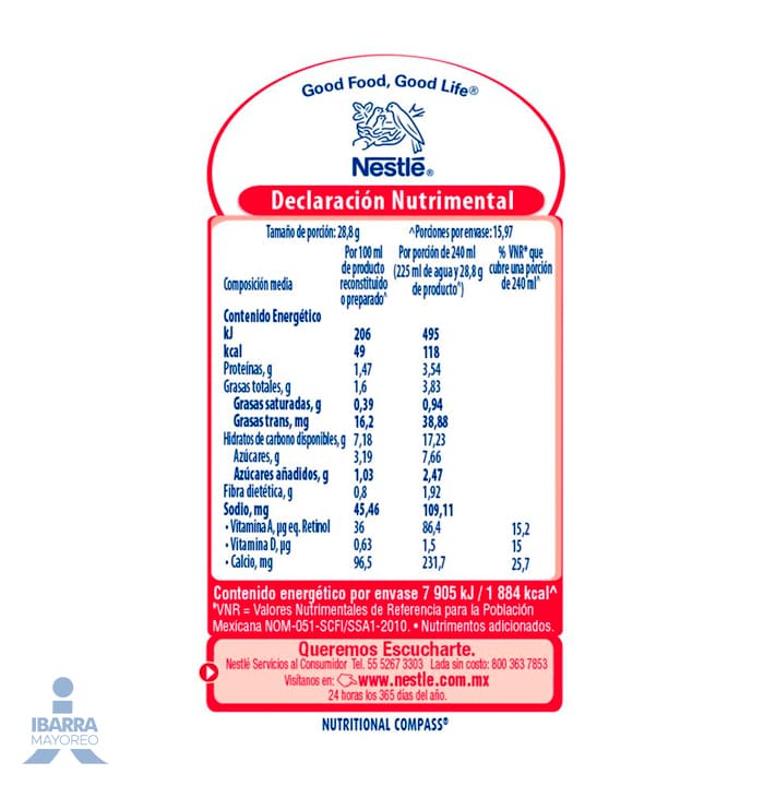 Leche Evaporada Nestlé Carnation Polvo bolsa 460 g