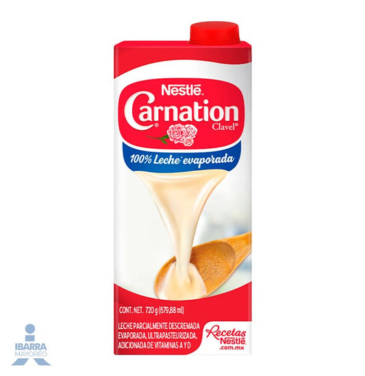 Leche evaporada Nestlé Carnation Clavel Original brick 720 g