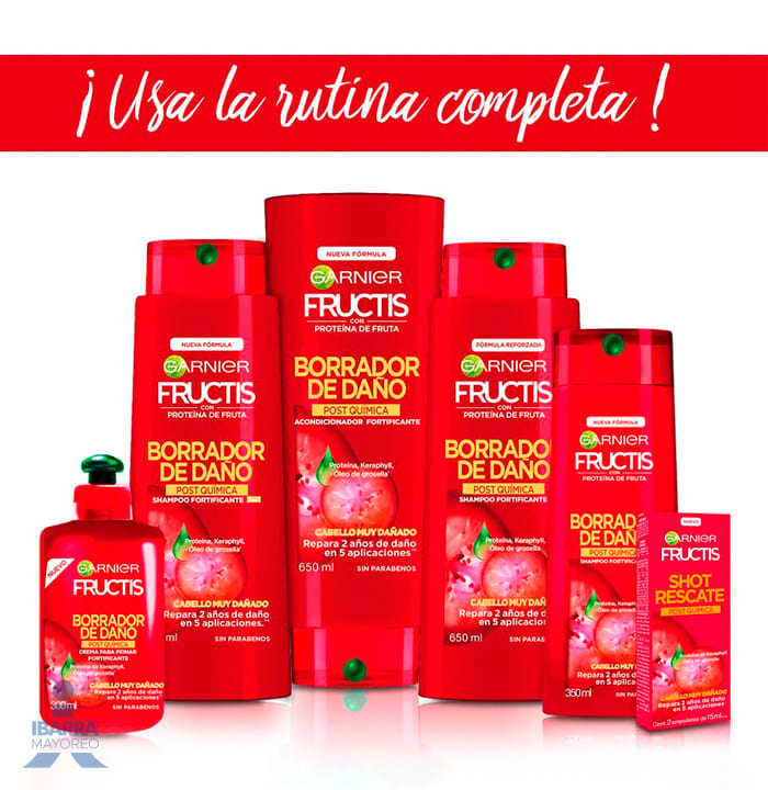 Acondicionador Garnier Fructis Borrador de Daño Pq 650 ml
