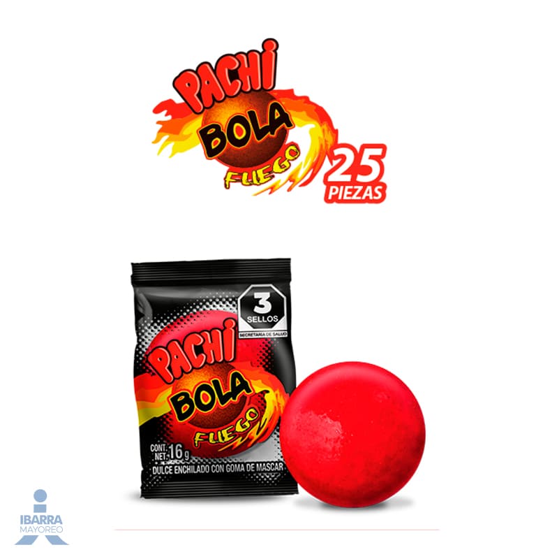 Dulce Pachi Bola Fuego 25 pzas.