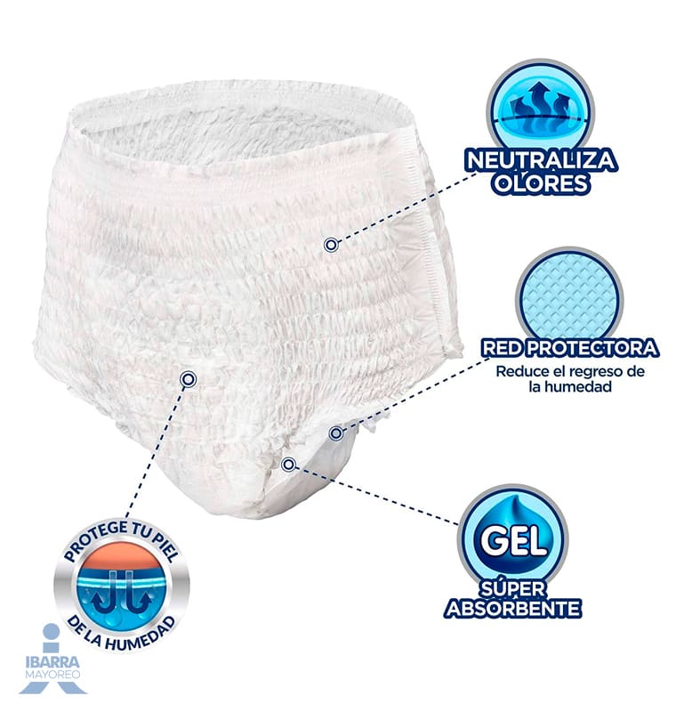 Pañal Tena Pants Comfort Ropa Interior Grande 10 pzas.