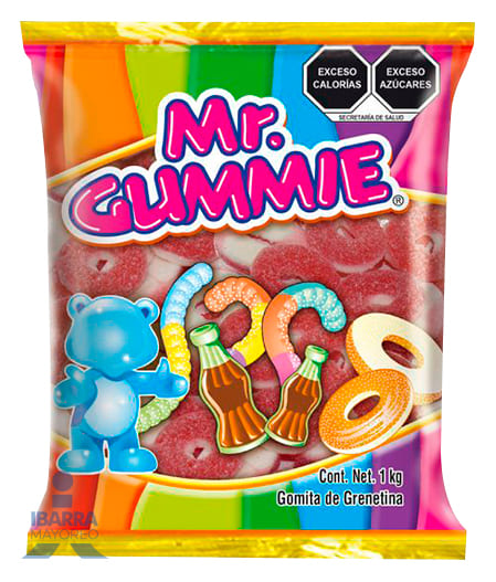 Goma Mr. Gummie Aros de Fruta Sandía 1 kg