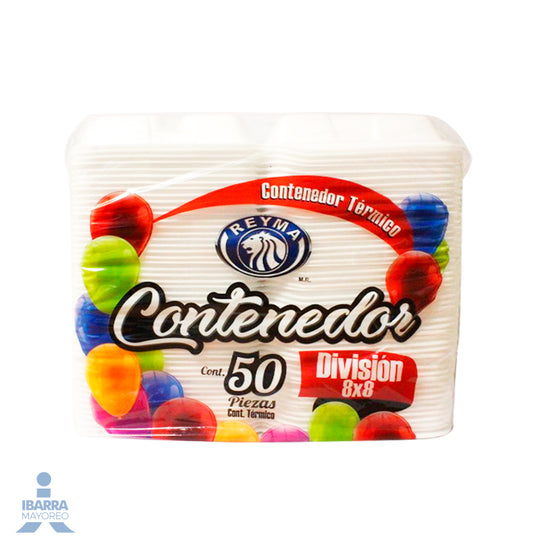 Contenedor Térmico Reyma 8 x 8 División 50 pzas.