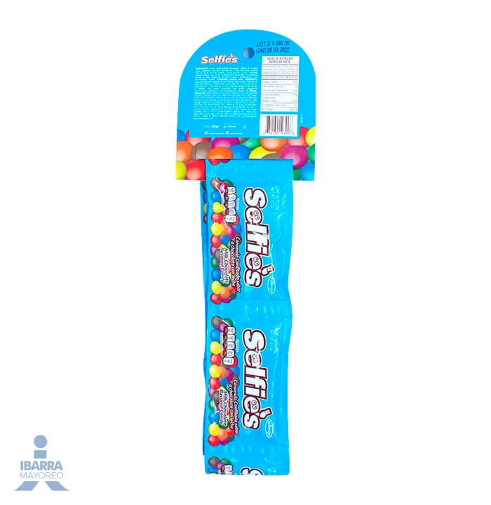 Chocolate Selfies Confitado Tira Azul 10 pzas.