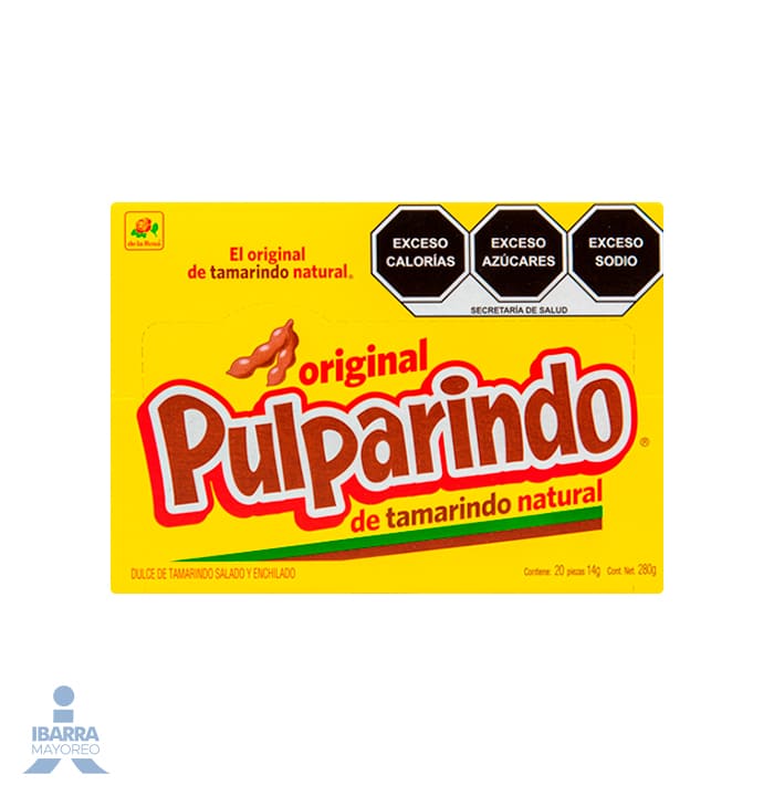 Dulce de Tamarindo de la Rosa Pulparindo Grande 20 pzas.