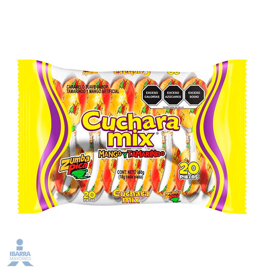 Dulce Picao Cuchara Tamarindo Mango 20 pzas.