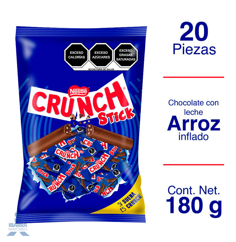 Chocolate Crunch Stick con 20 piezas de 9 g c/u