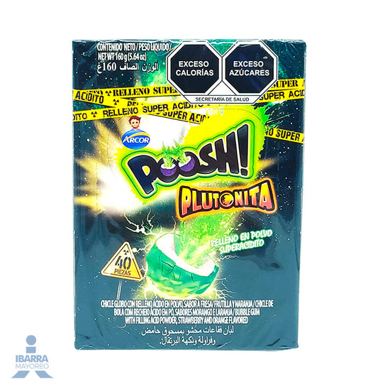 Goma de Mascar Arcor Poosh Plutonita 40 pzas.