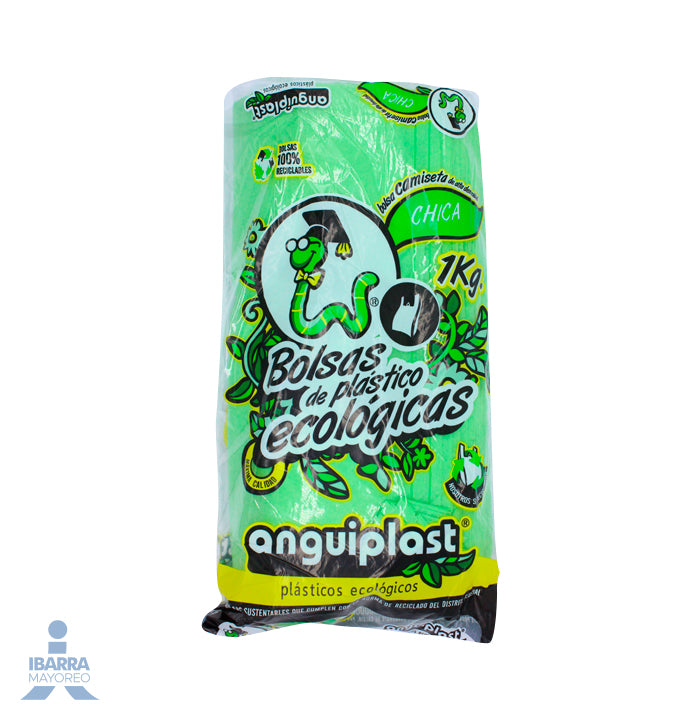 Bolsa Camiseta Ecologica Anguiplast Chica 1 kg Mayorista Ibarra