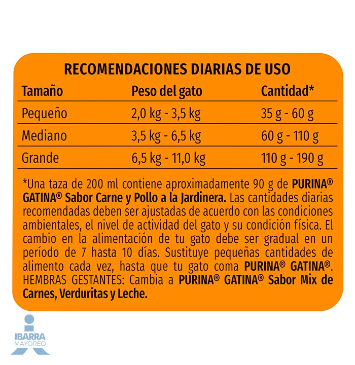 Gatina alimento seco para gatos sabor pollo a la jardinera 1.3 kg