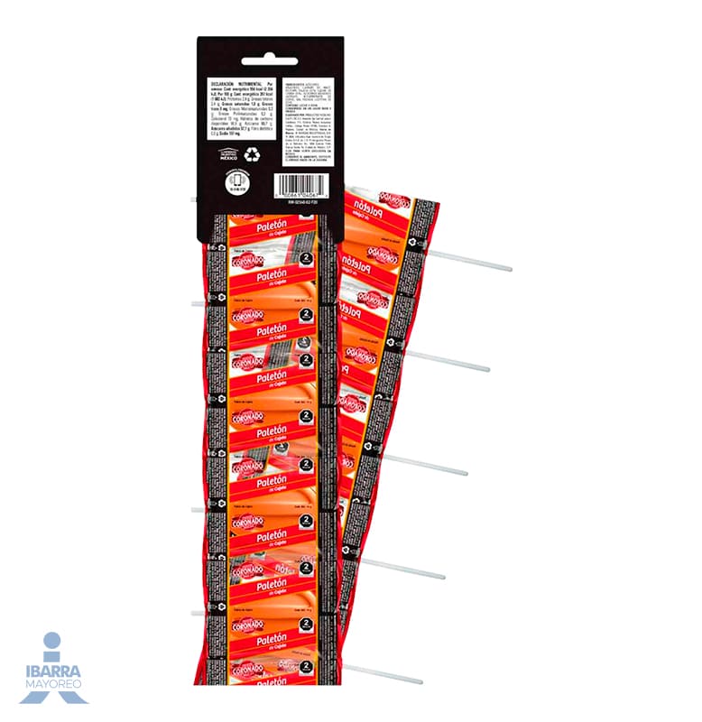 Paletón Coronado Tira 10 paletas 12 g c/u