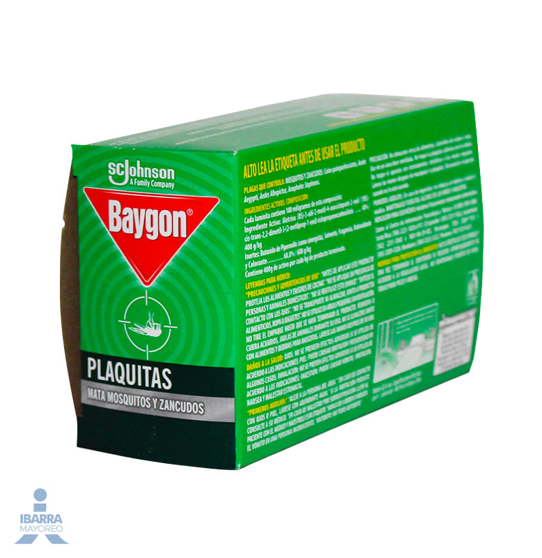 Insecticida Baygon Plaquitas Vapor 10 pzas.