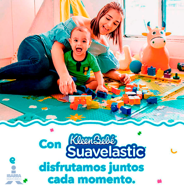 Pañal KleenBebé Suavelastic Max Chico 40 pzas.