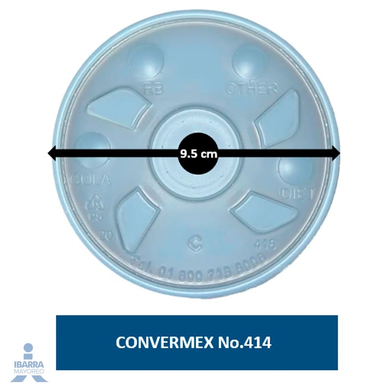 Tapa Plástico Convermex no. 414 50 pzas.