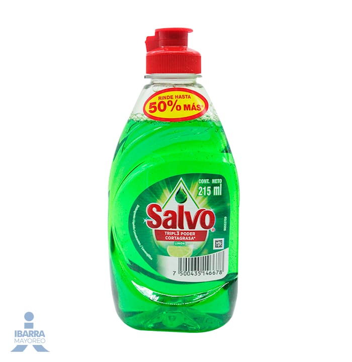 Detergente Salvo Limón Líquido 215 ml