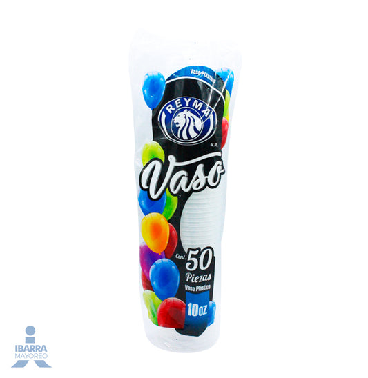 Vaso Plástico Reyma no. 10/ 296 ml 50 pzas.