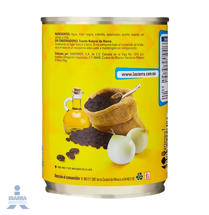 Frijol Negro Entero La Sierra 560 g