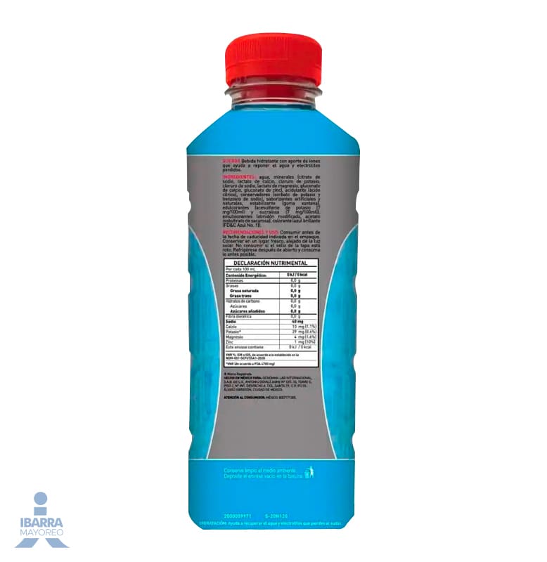 Bebida Suerox Mora Azul 630 ml