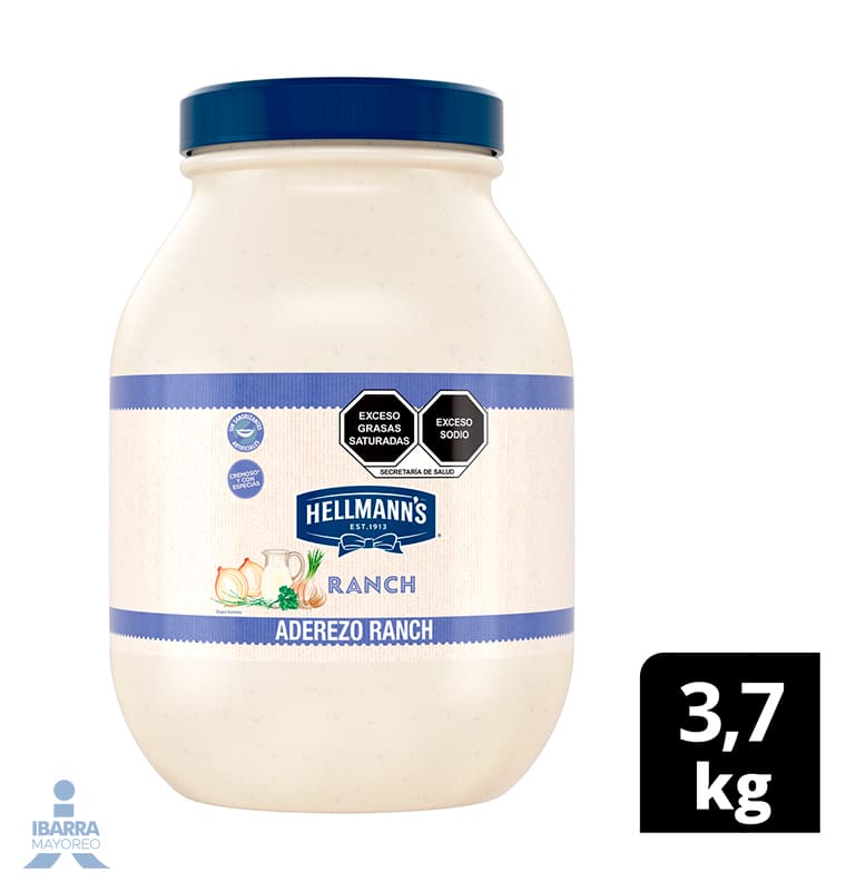 Hellmanns Aderezo Ranch Regular 3.7 kg