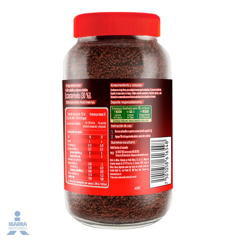 Café Soluble Nescafé Dolca con Caramelo Frasco 170 g