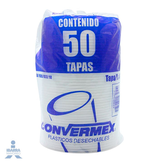 Tapa Plástico Convermex no. 410 50 pzas.