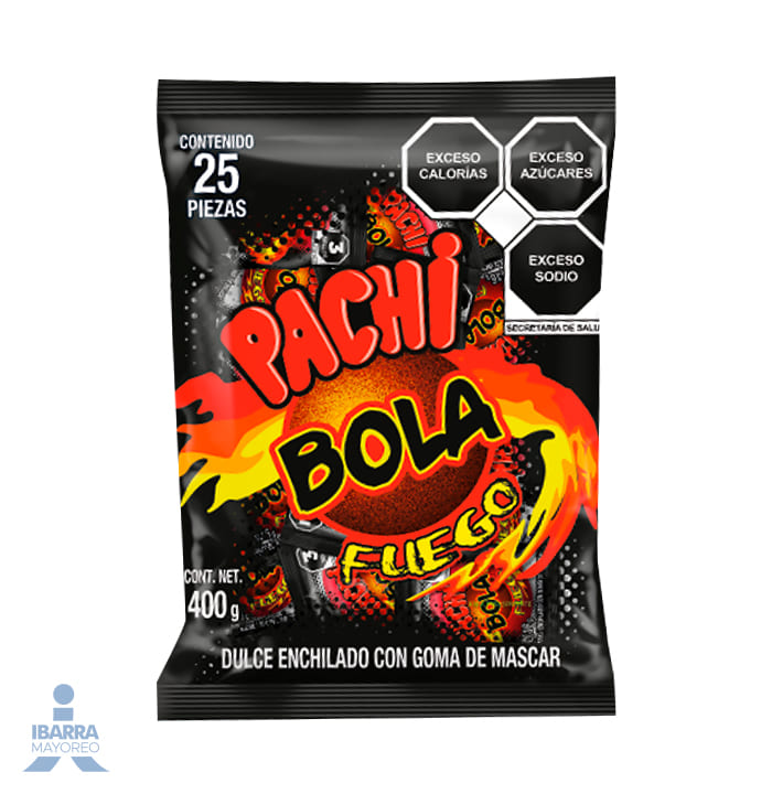 Dulce Pachi Bola Fuego 25 pzas.
