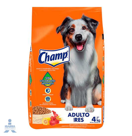 ALIMENTO CHAMP ADULTO RES 4 KG.