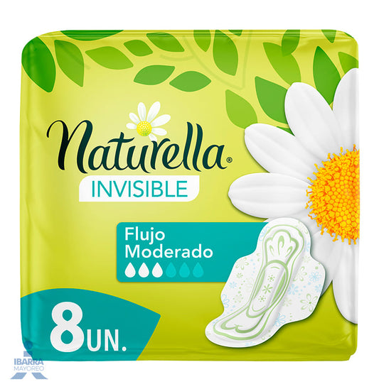 Toalla Sanitaria Naturella Invisible con Alas 8 pzas.