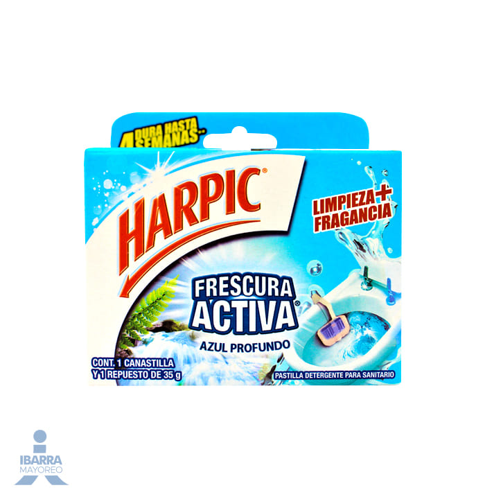 Pastilla Sanitaria Harpic Azul Marina 45 g