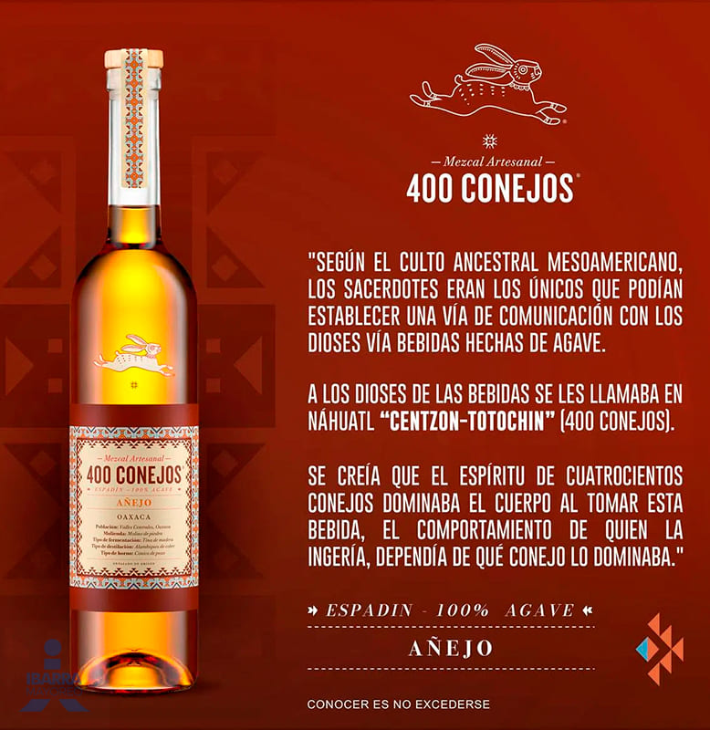 Mezcal 400 Conejos Añejo 750 ml